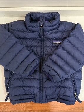 Patagonia Kids Dark Blue Puffy Jacket